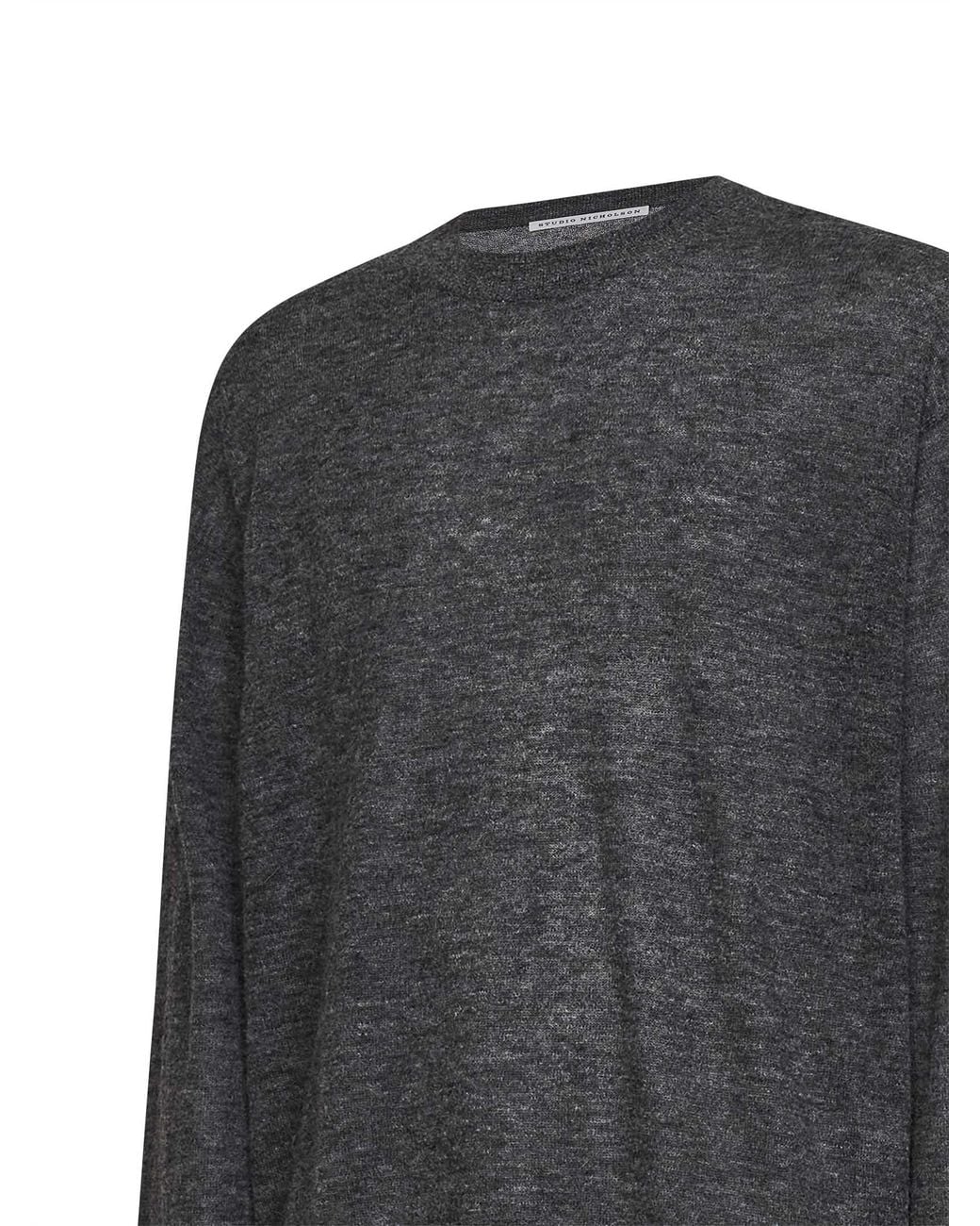 Studio Nicholson Gray Charcoal Melange Superfine Alpaca Blend Picco Sweater for men
