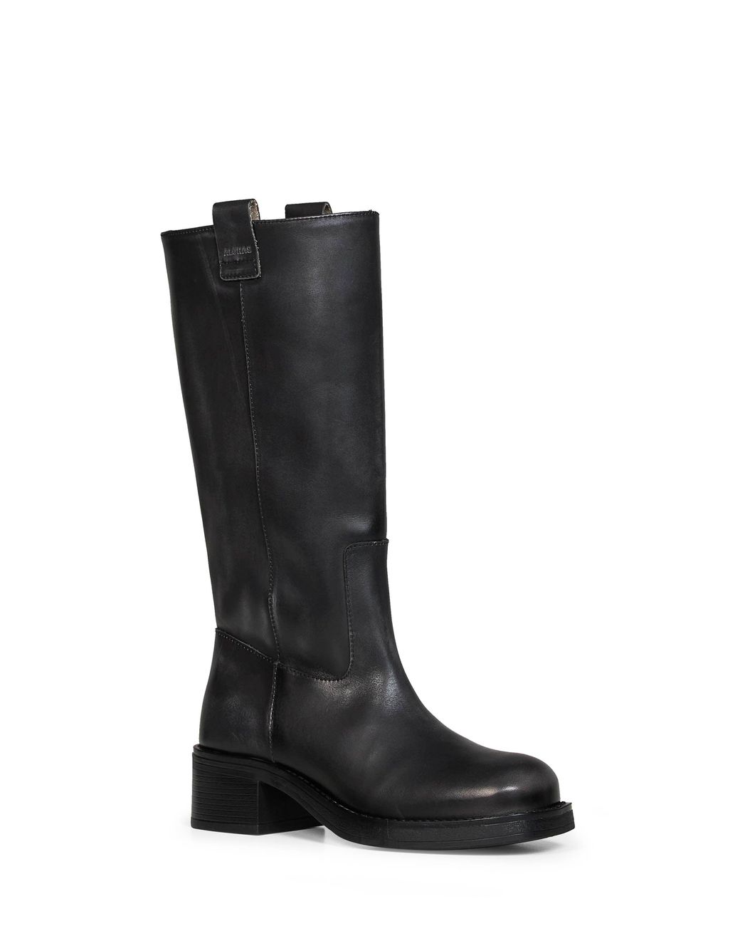 Alohas Black Vintage-Effect Leather Sajan Boots