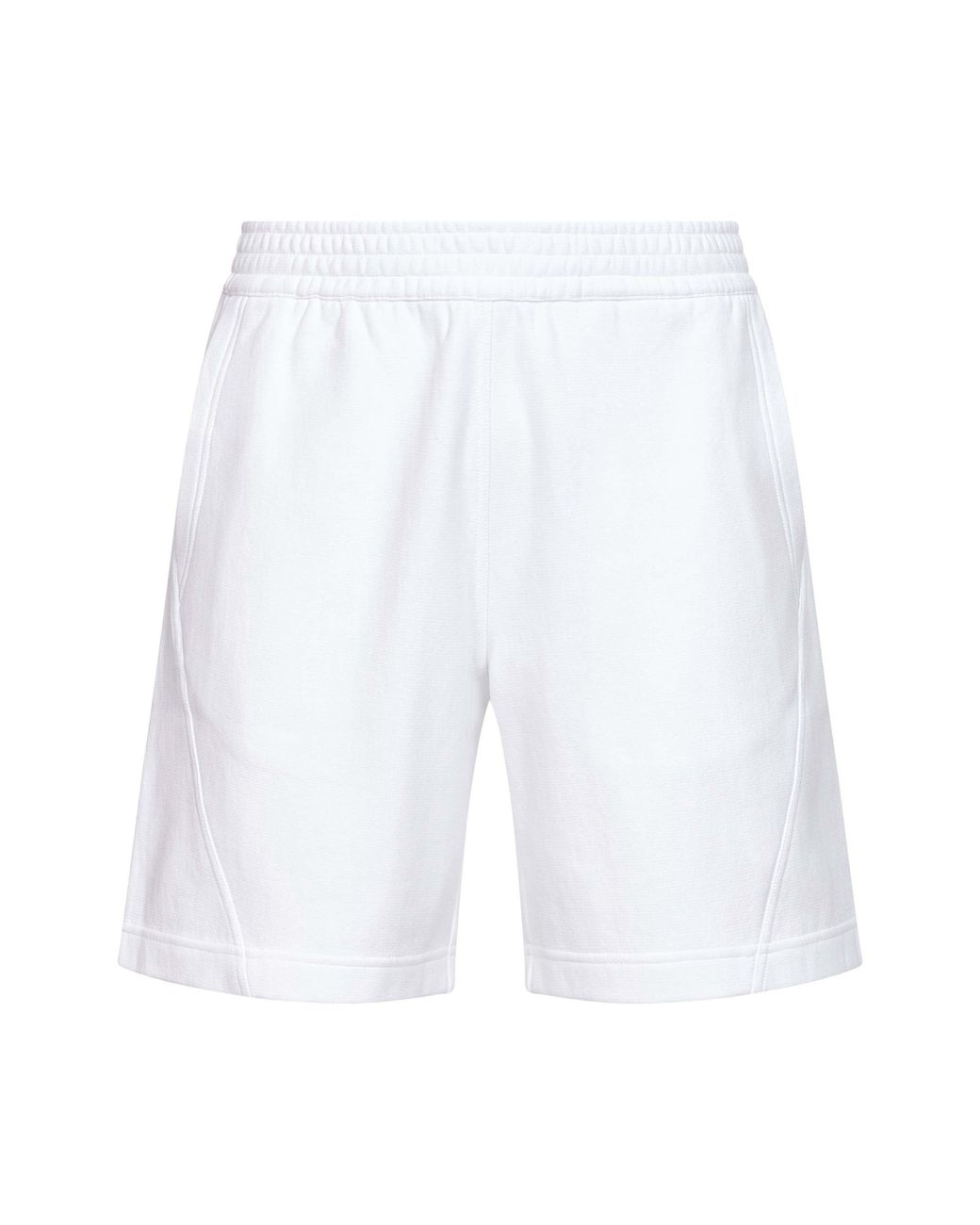Givenchy White Brushed Cotton Couture Seam Bermuda Shorts for men