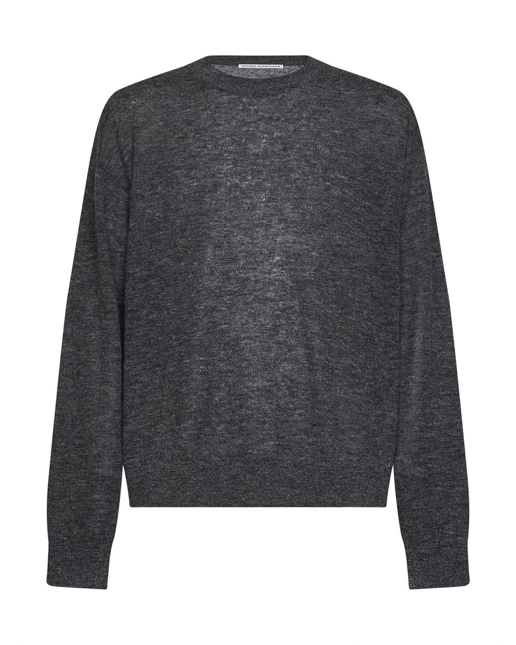 Studio Nicholson Gray Charcoal Melange Superfine Alpaca Blend Picco Sweater for men