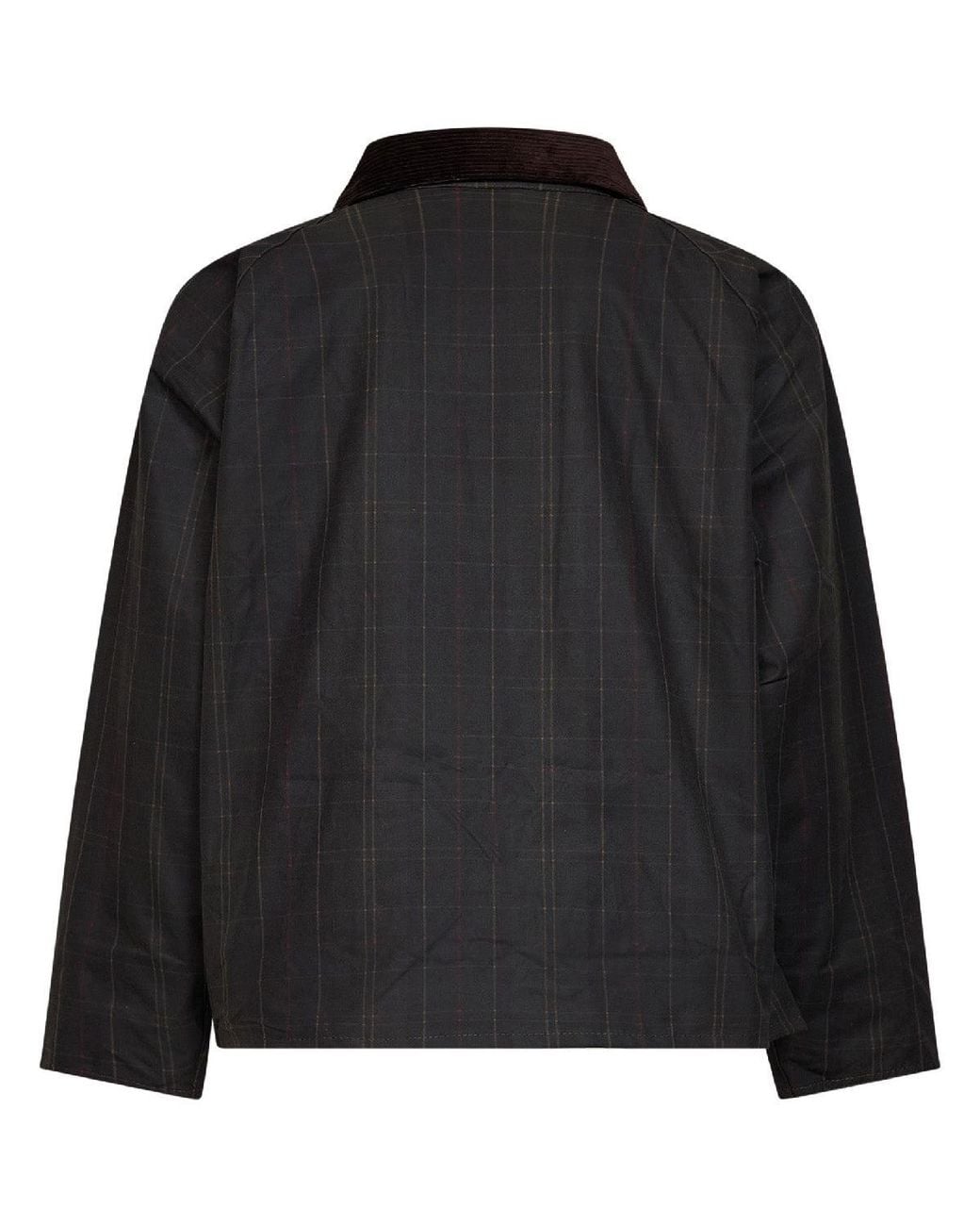 Barbour Black Tartan Transport Waxed Jacket for men
