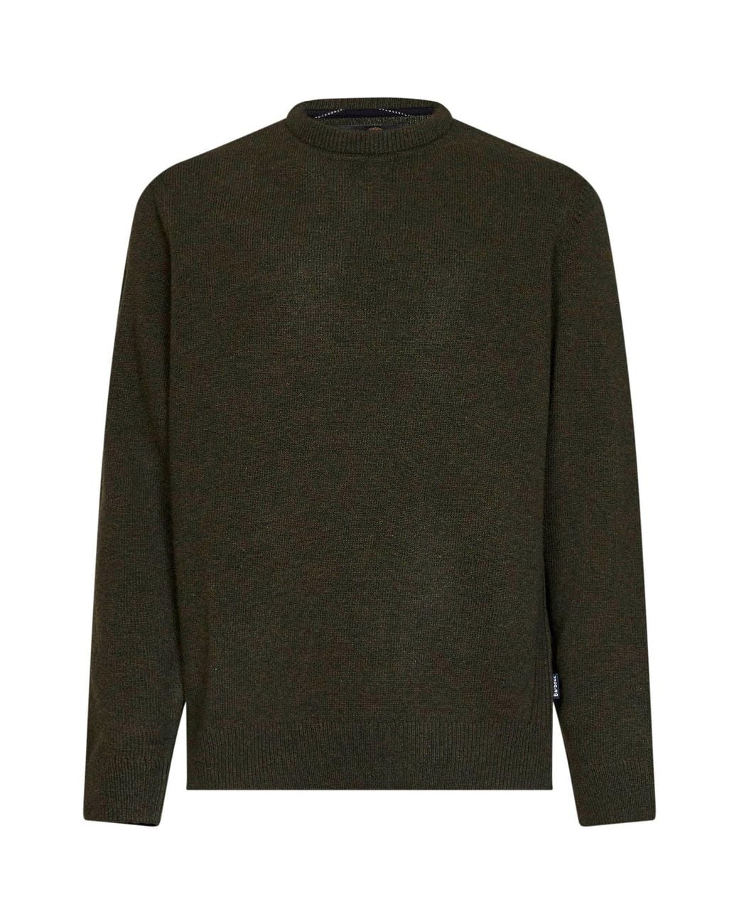 Barbour Green Lambswool Holden Crewneck Sweater for men