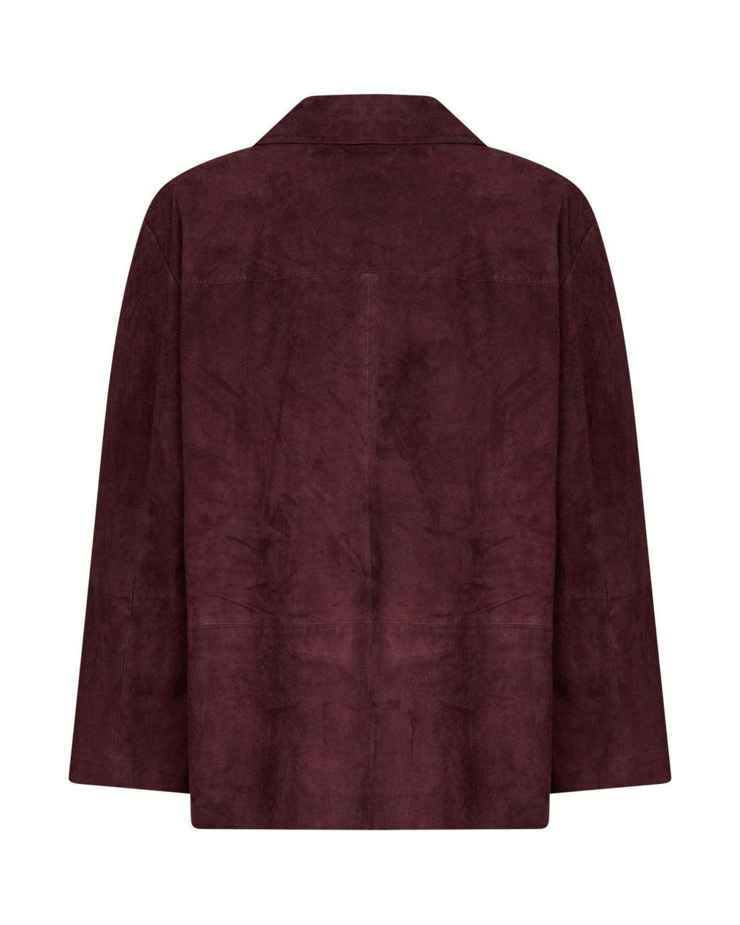 Max Mara Purple Dark Ruby Suede Smmastrale Jacket