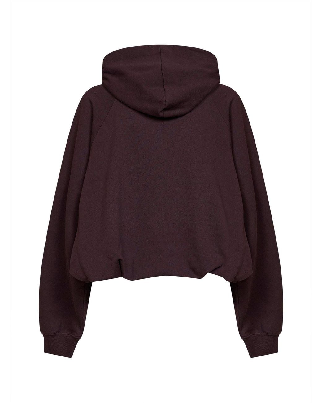 Dries Van Noten Purple Burgundy Cotton Hadella Twisted Hoodie