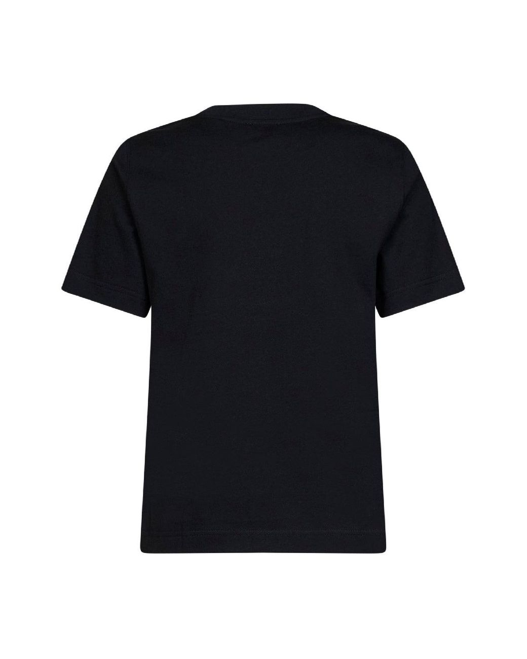 Burberry Black Cotton Ekd Check T-Shirt