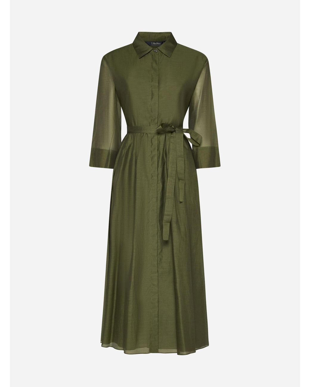 slim fit dress slacks Max Mara Weekend Giubba Green Dress  Balardi