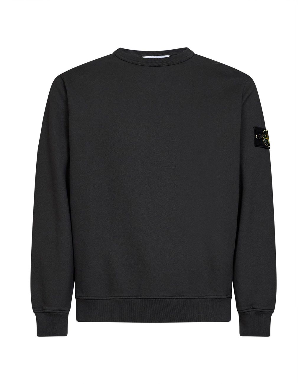 Stone Island Black Lead Organic Stretch Cotton Crewneck Sweatshirt for men