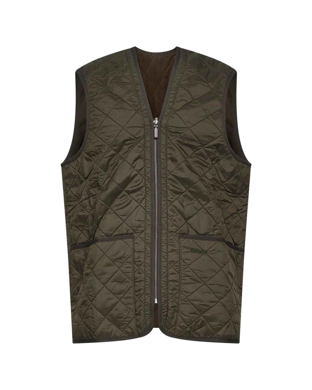 Barbour Green Polarquilt Zip-In Liner for men