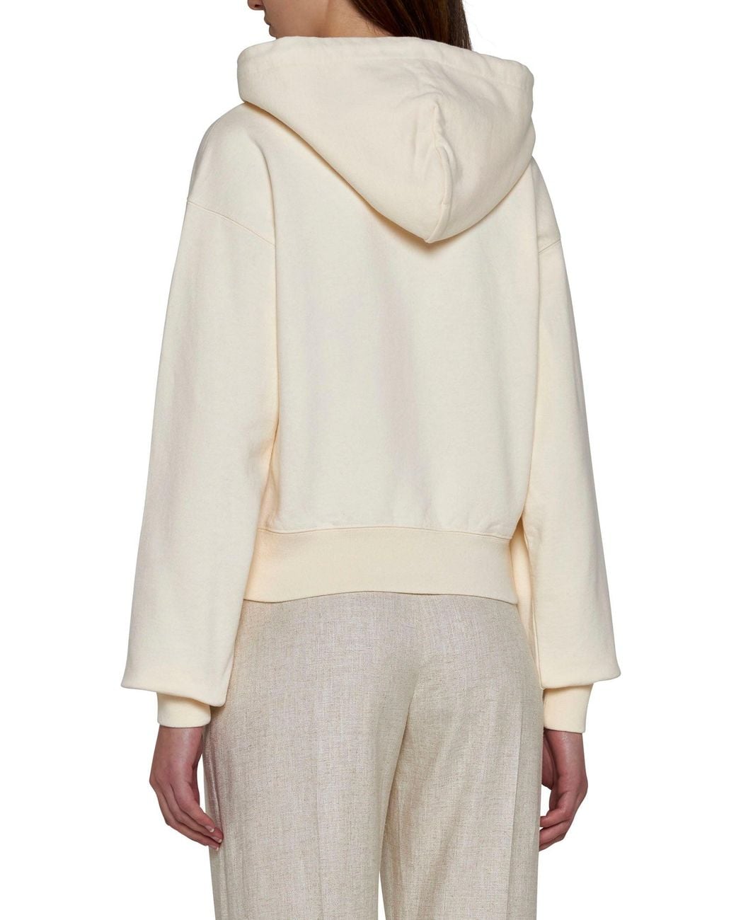 Jacquemus White "Le Hoodie Gros Grain"