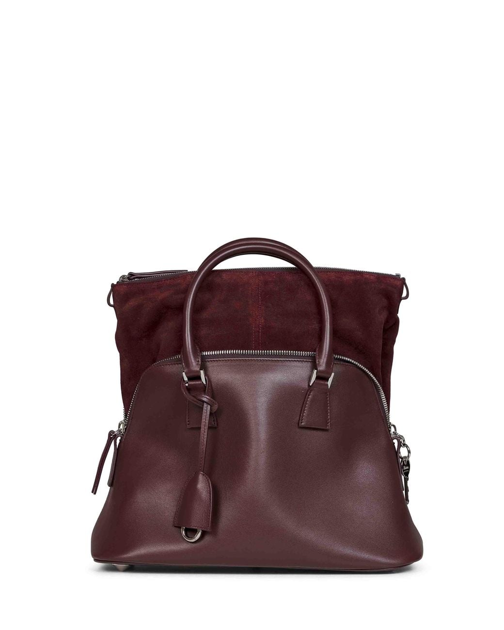 Maison Margiela Purple Burgundy 5Ac Soft Medium Handbag