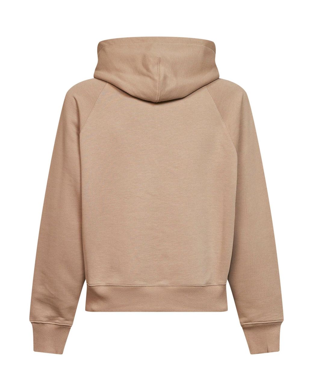 AMI Natural Loopback Jersey Ami De Cœur Embossed Hoodie for men