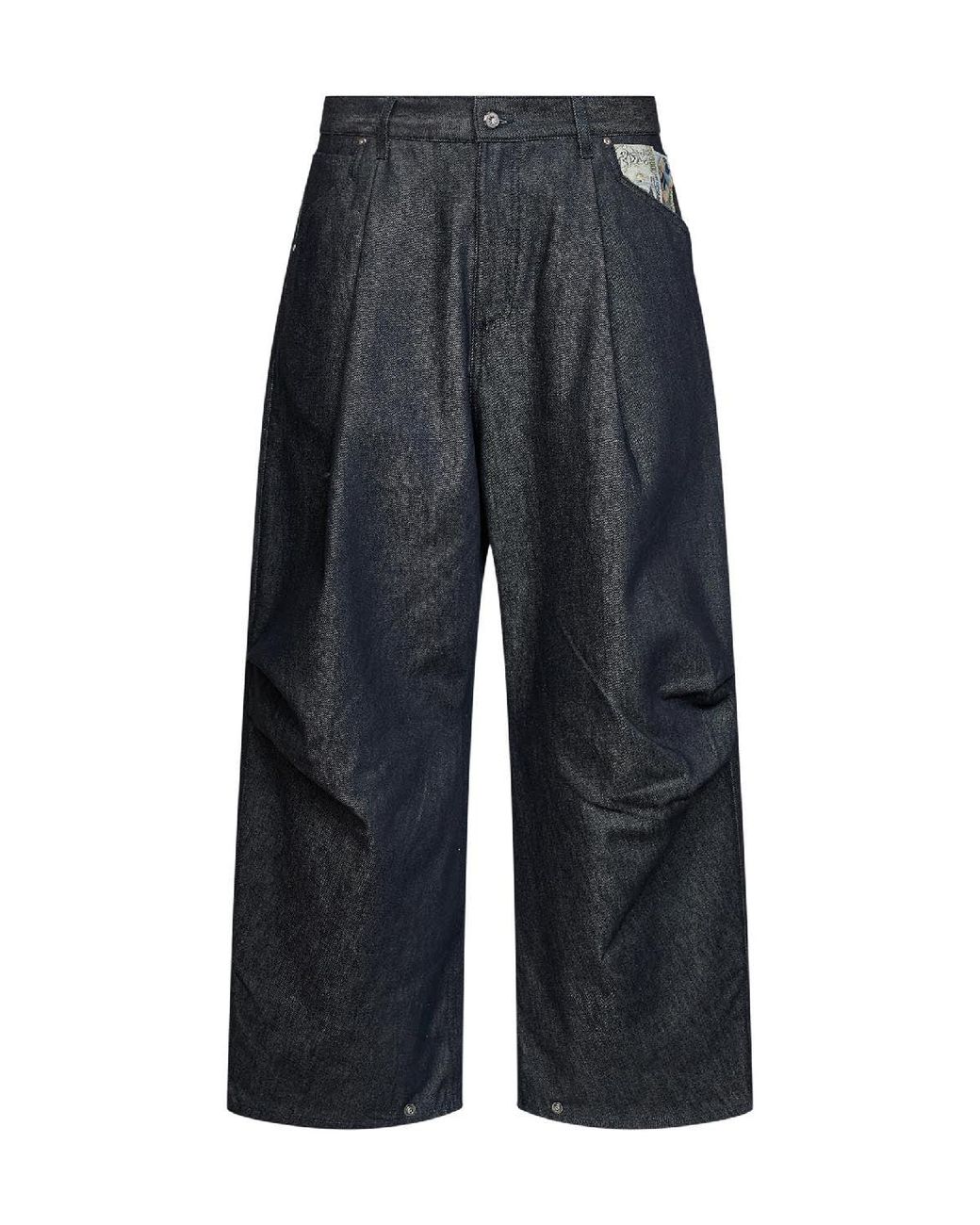 PDF Blue Cotton Denim Fat Angelo 500,000 Lire Jeans for men