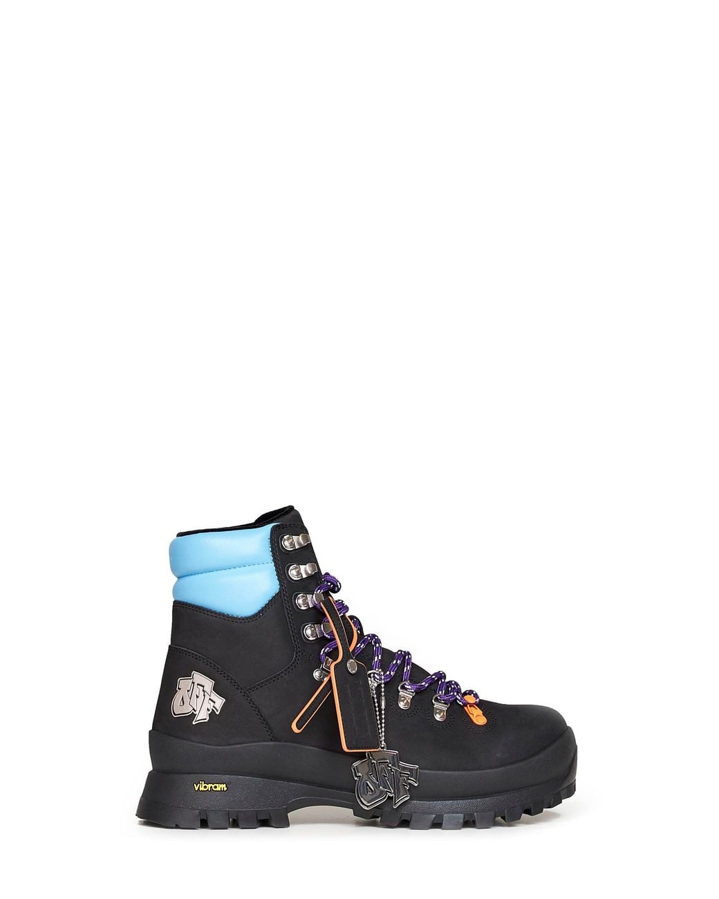 Off-White c/o Virgil Abloh Blue Nubuck Hiking Boots for men
