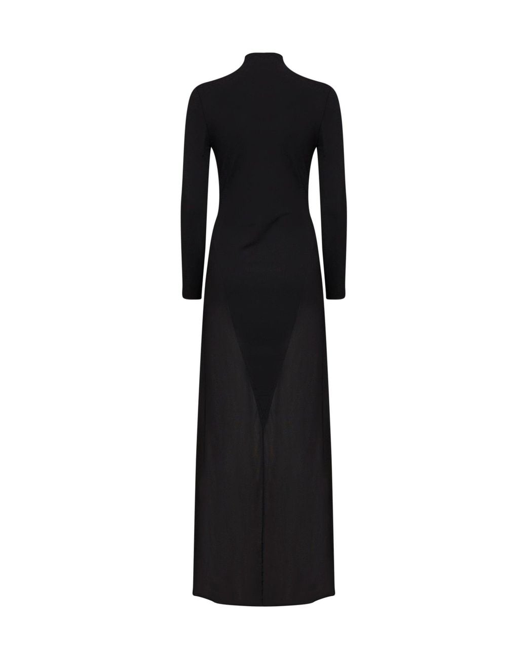 Alaïa Black Jersey Body Conscious Column Maxi Dress