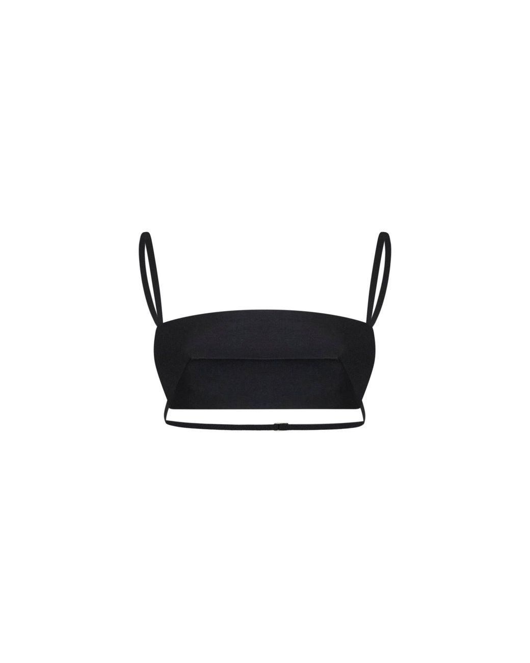 Jil Sander White Wool And Silk Faille Bralette Top