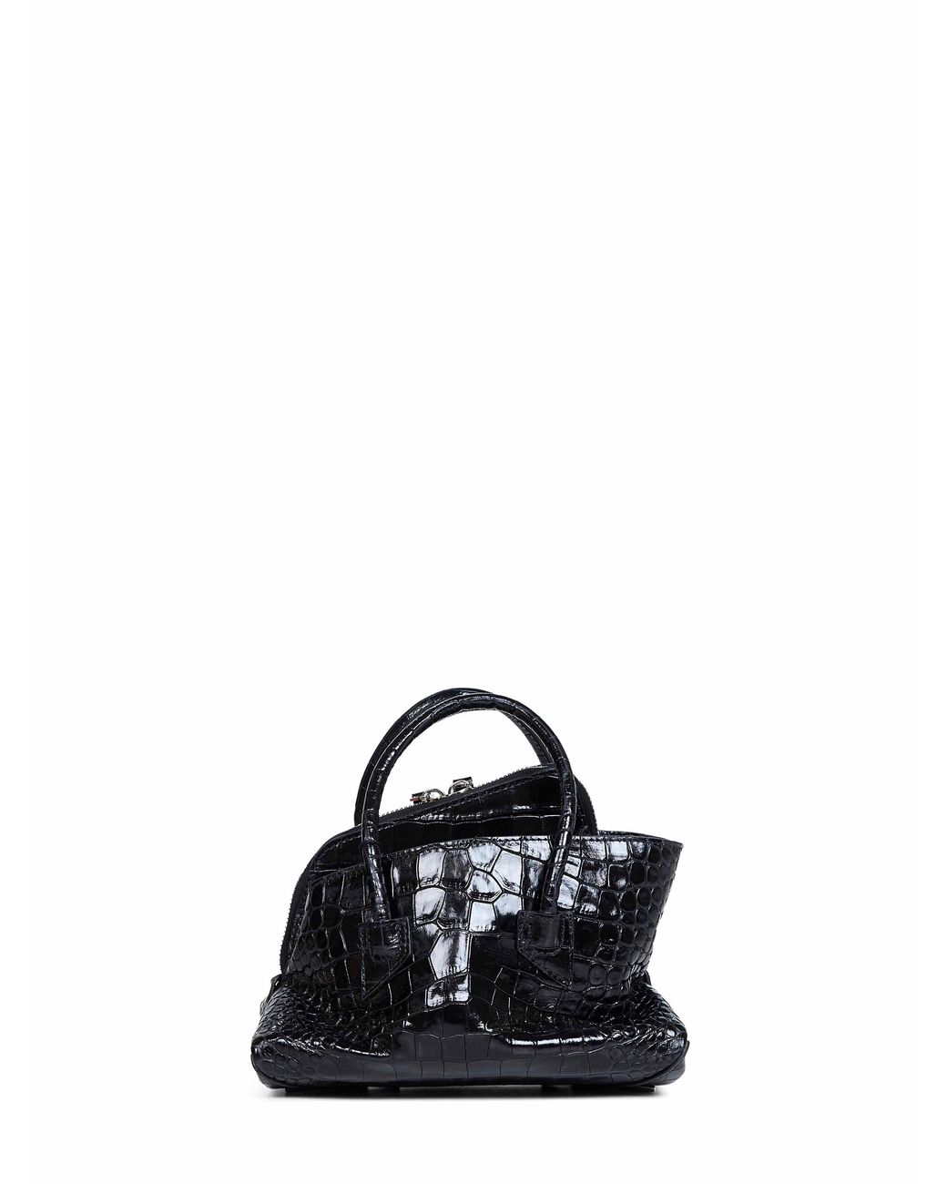 The Attico Black "La Passeggiata Mini" Top Handle Bag