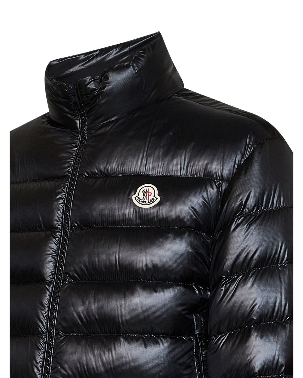 Moncler Black Short Down Jacket Sergesta Polyamide Padded for men