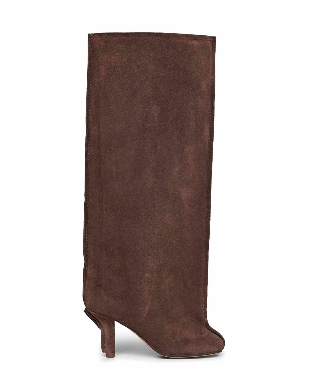 MM6 by Maison Margiela Brown Dark Suede Anatomic Boots With Tubular Shaft