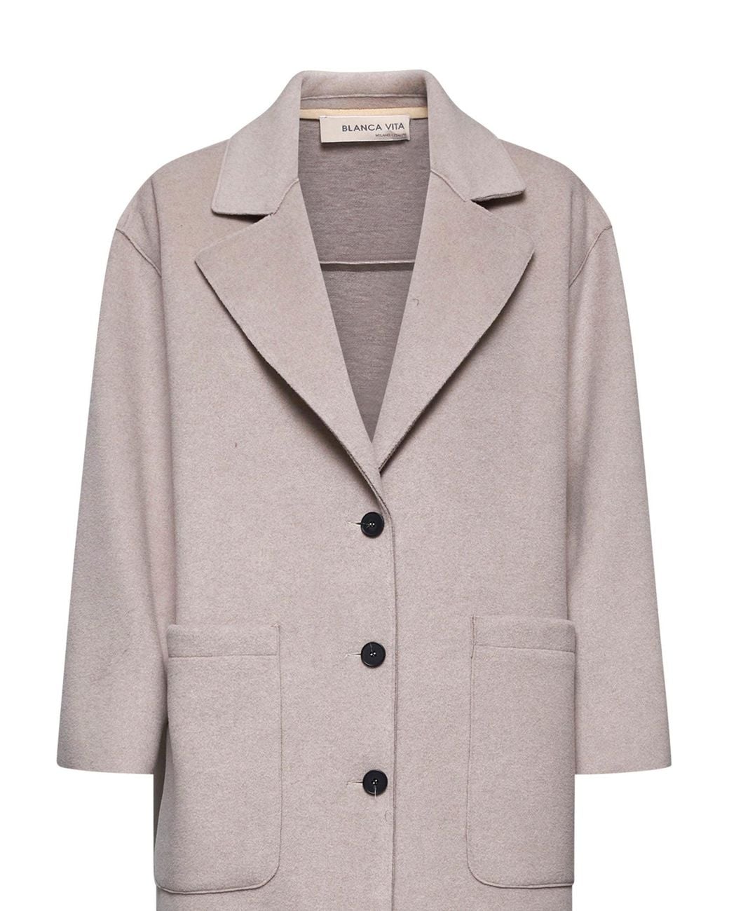 Blanca Vita Gray Double Jersey Celtis Coat