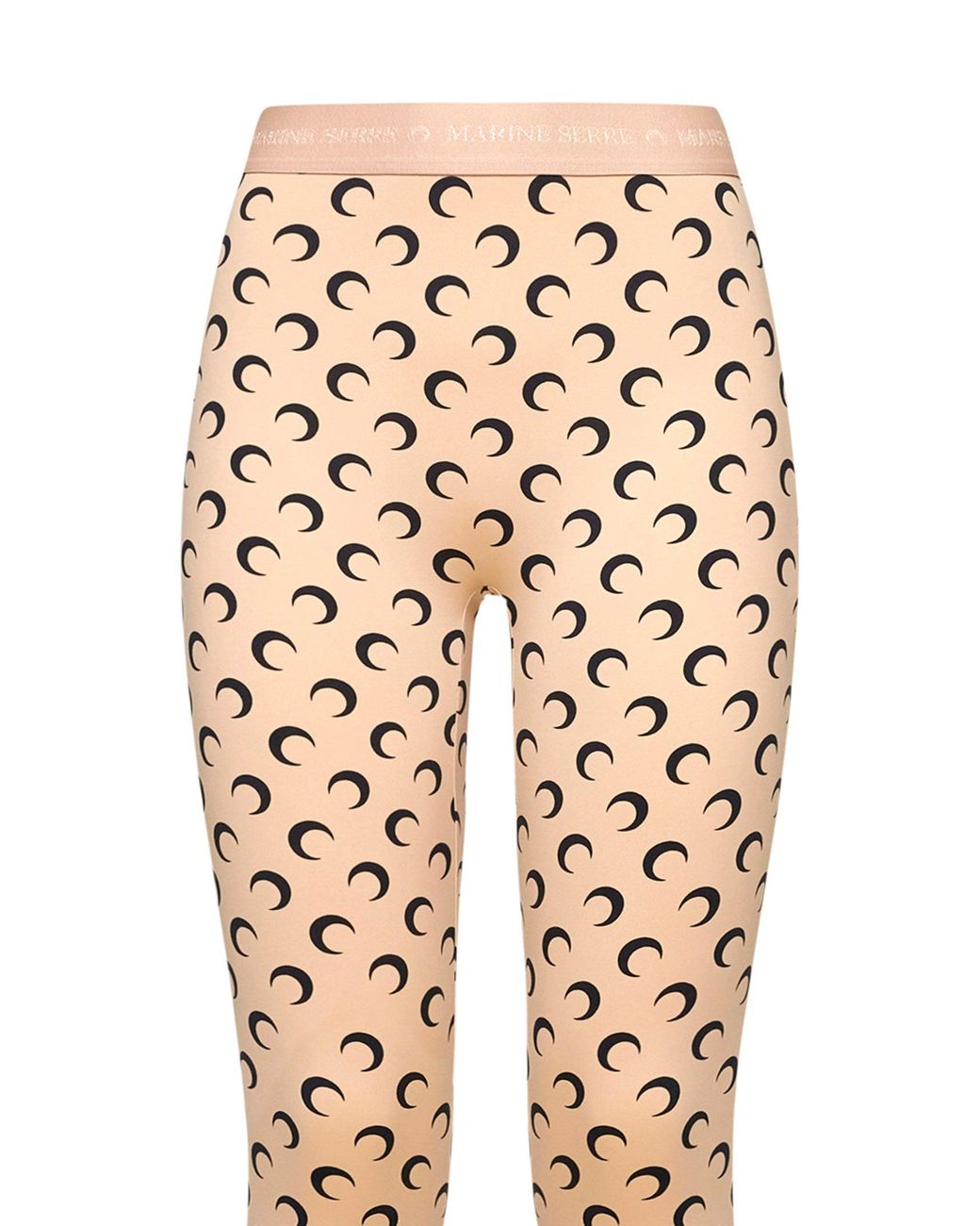MARINE SERRE Metallic Crescent Moon Lycra Leggings