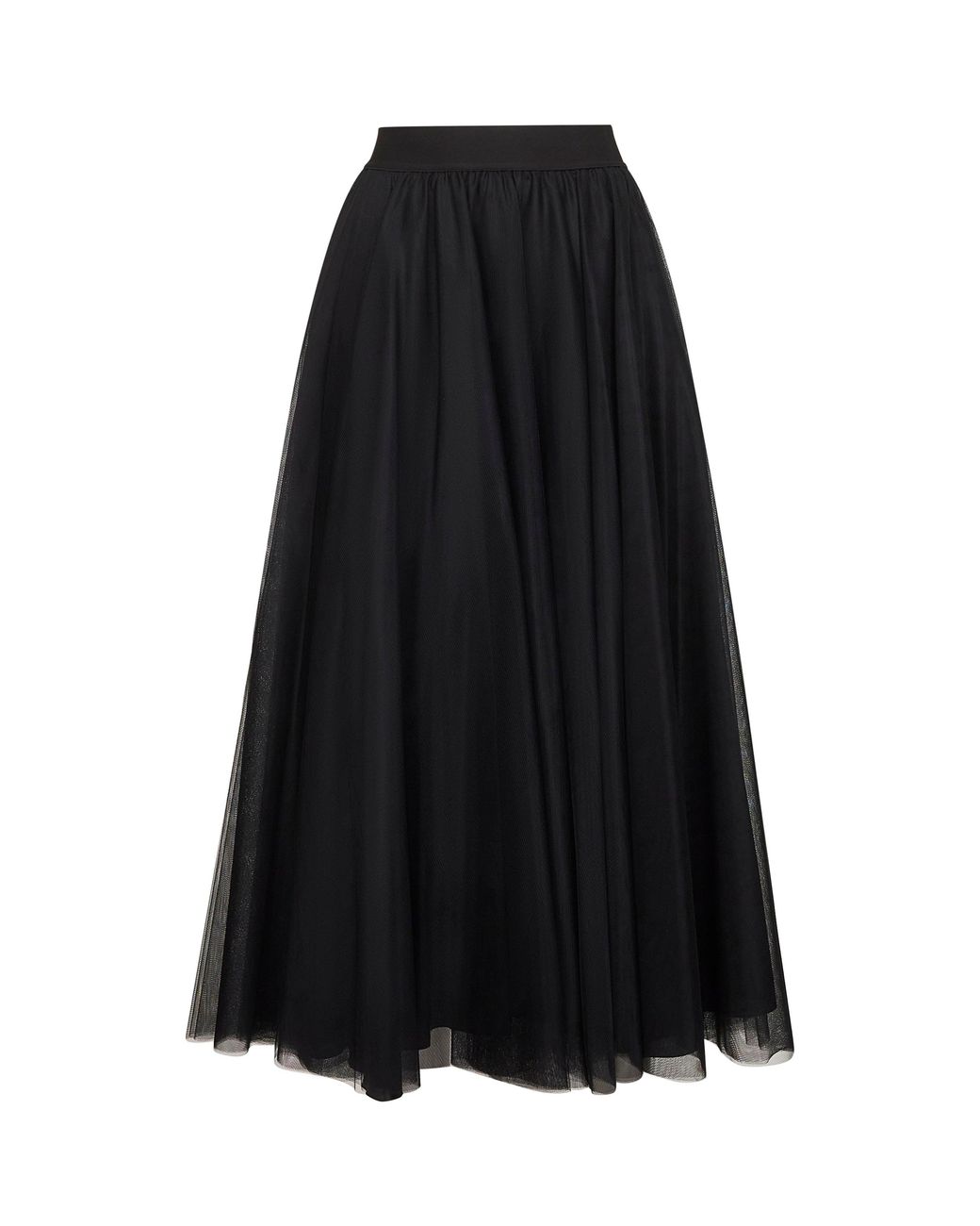 Blanca Vita Black Onyx Tulle Gerby Long Wide Skirt