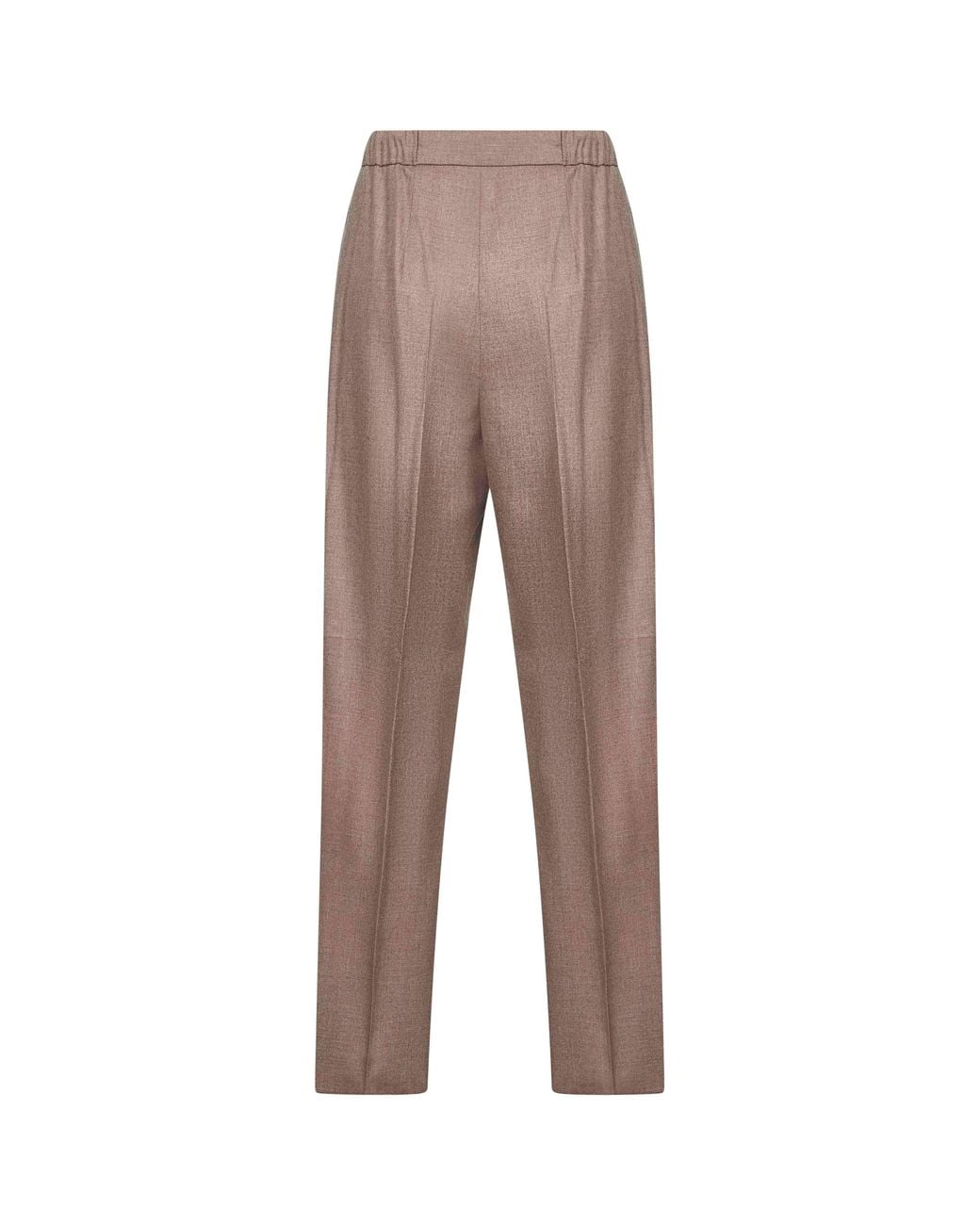 Max Mara Natural Turtledove Stretch Cashmere Gatti Drawstring Trousers