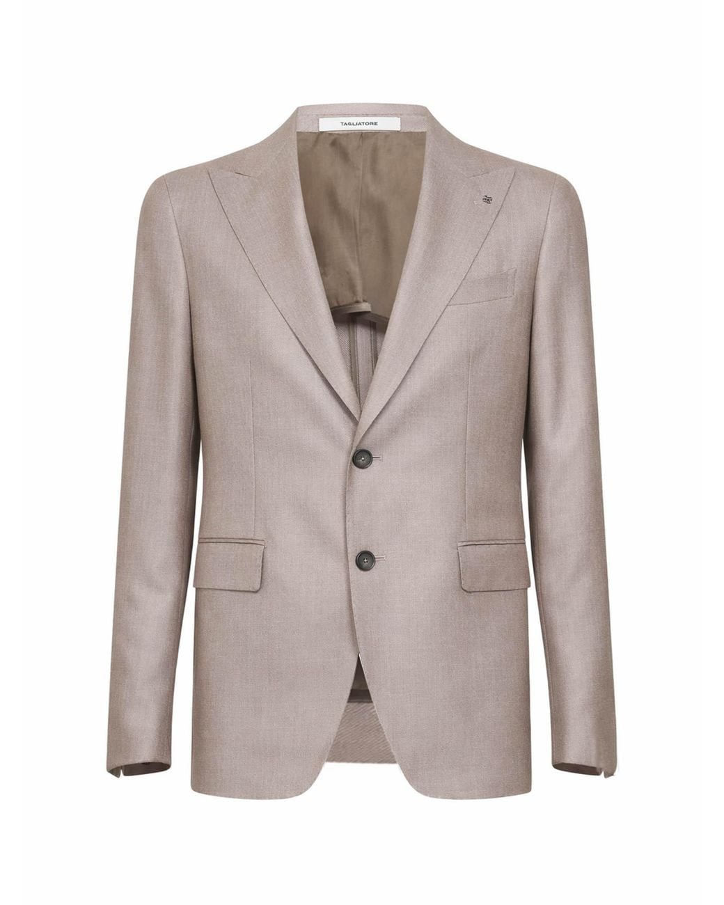 Tagliatore Gray Dove Wool And Silk And Linen Blend Vesuvio Single-Breasted Blazer for men