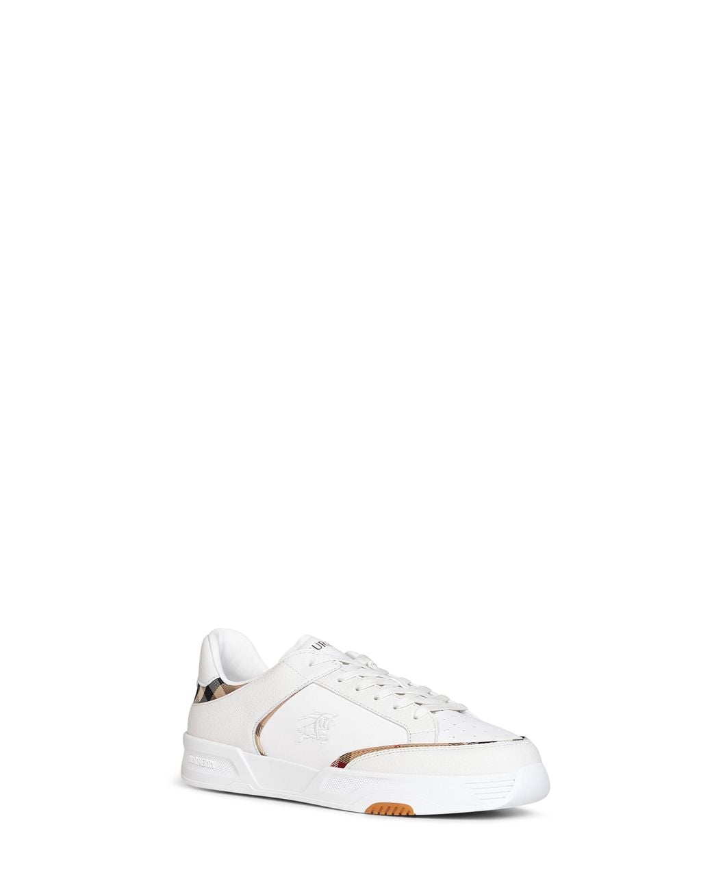 Burberry White And Archive Leather And Nylon Harrow Sneakers for men
