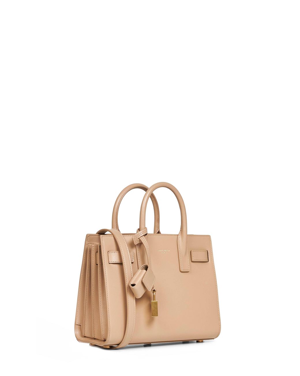 Saint Laurent Natural Clear Sac De Jour Nano Handbag