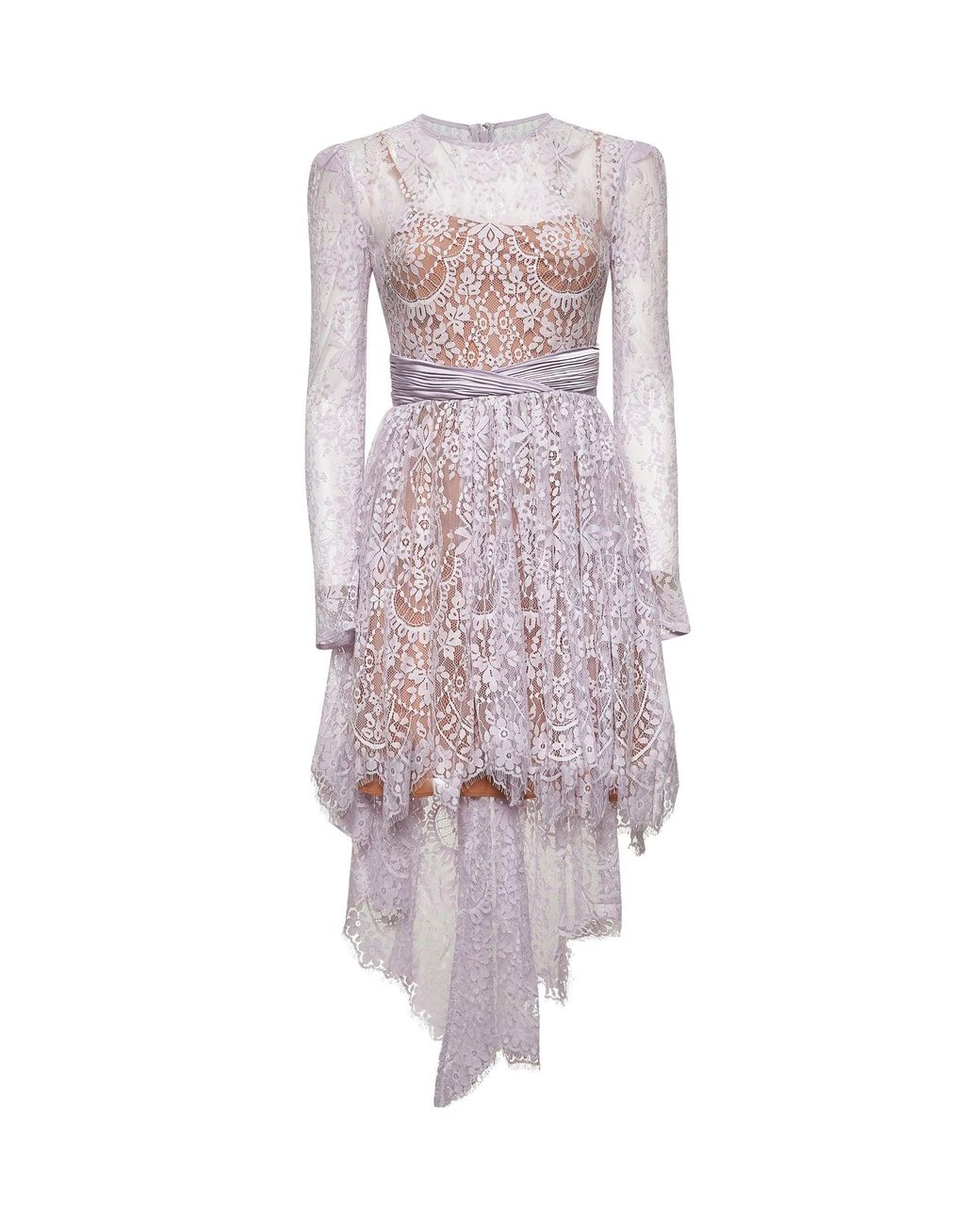 chinese dress ladies Lilac Lace Midi Dress  self-portrait-EU