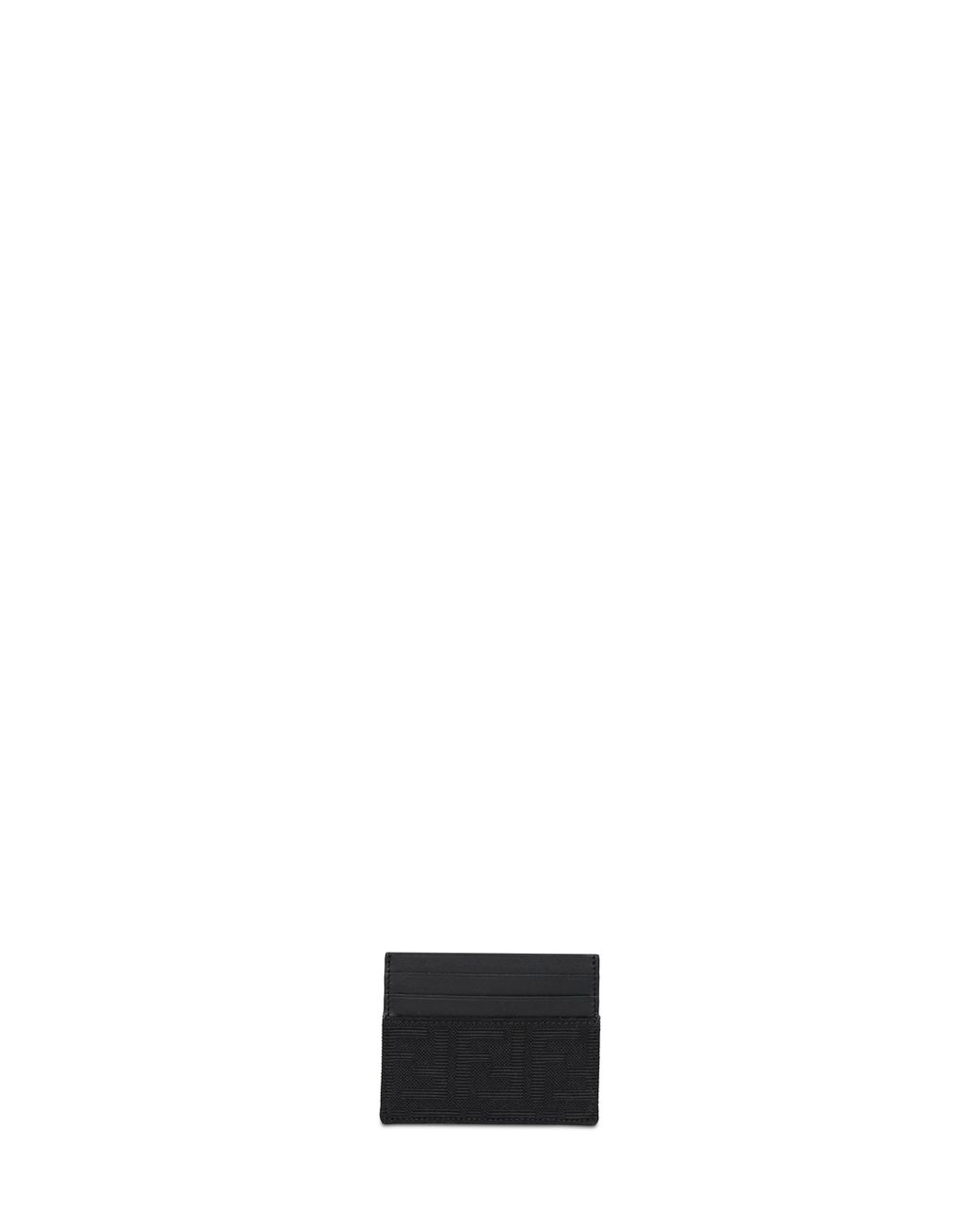 Fendi White Ff Jacquard Card Holder for men