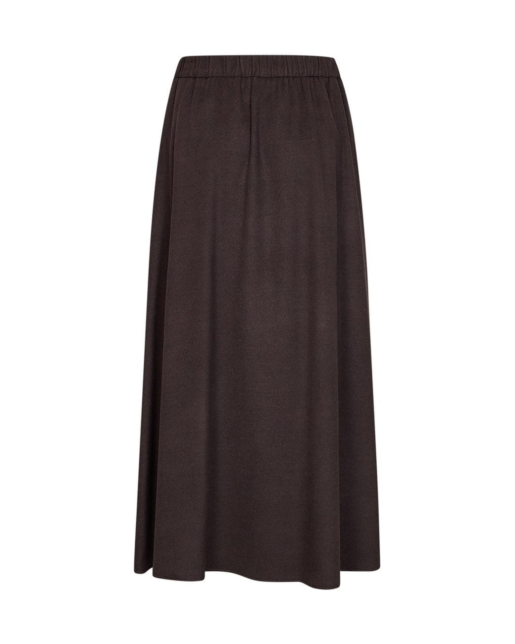 Herno Resort Black Dark Chocolate Cashmere-Feel Flannel Resort Long Skirt for men