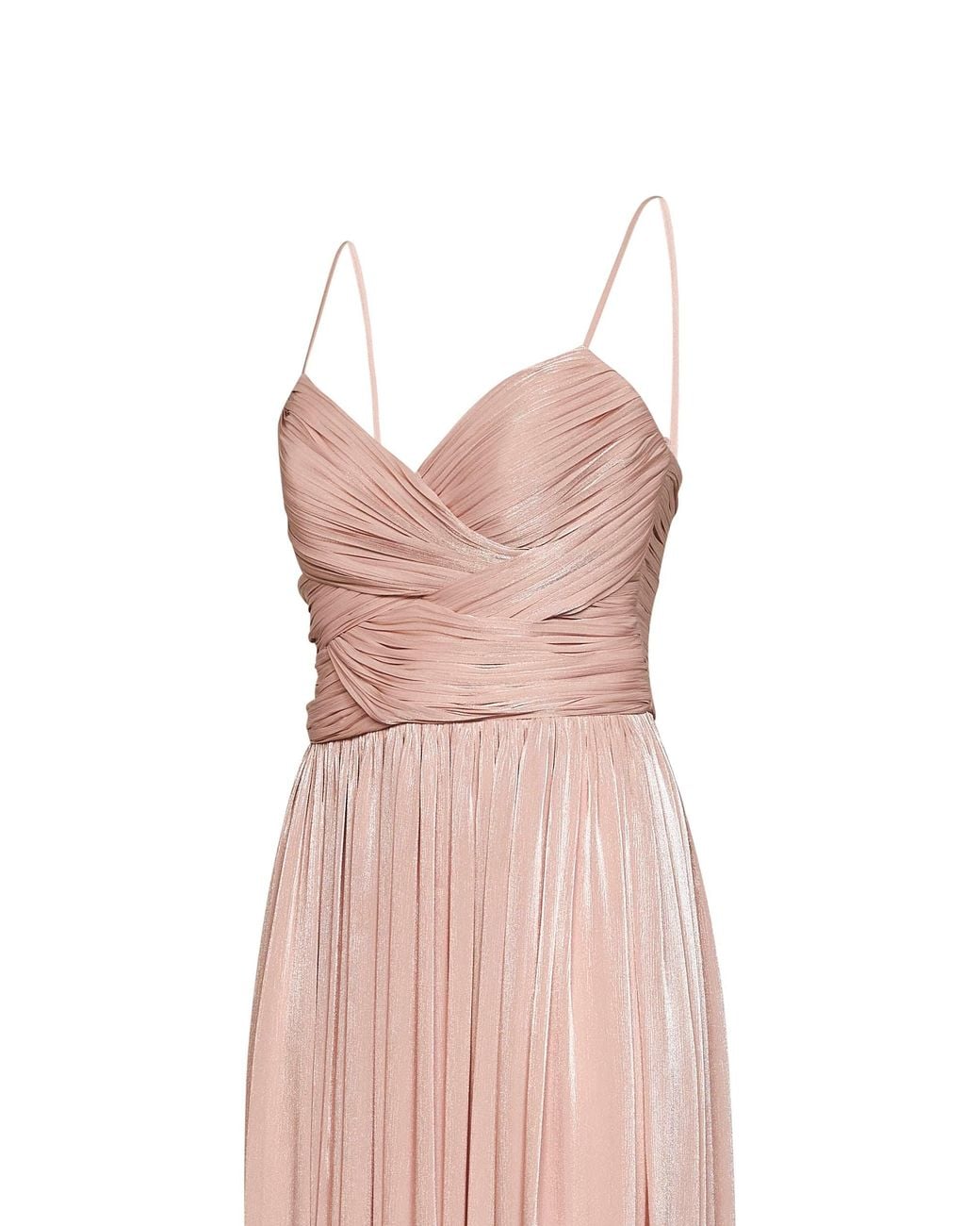 Costarellos Pink Nude Lurex Georgette Sireen Gown