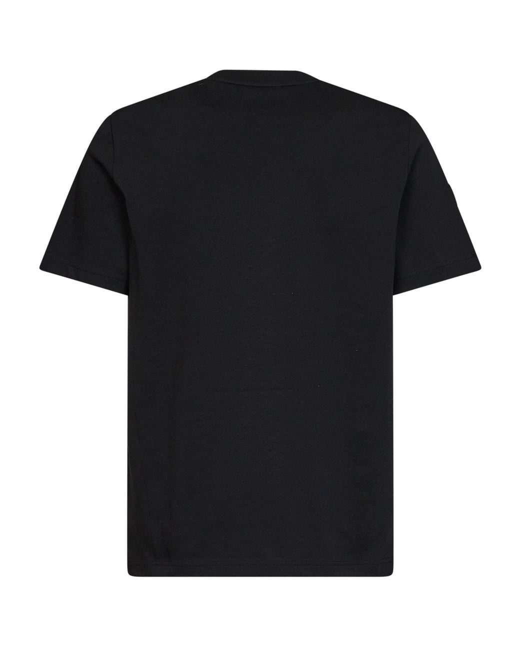 Moncler Black Cotton Jersey Crewneck T-Shirt With Logo for men