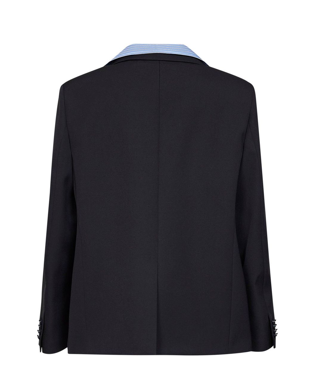 Balenciaga Blue Dark Wool Twill Hybrid Shirt Jacket for men