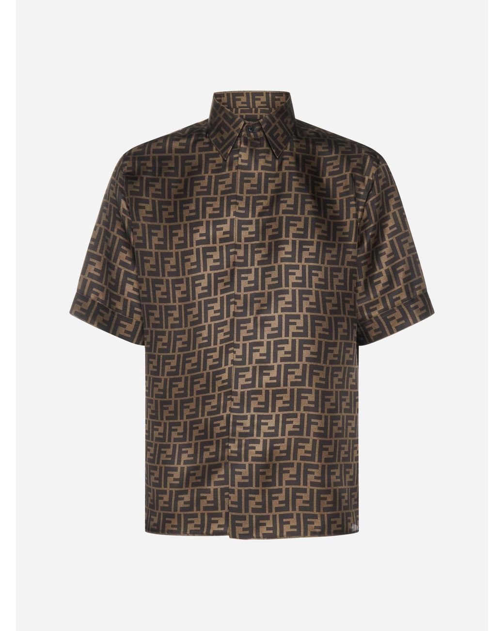 Fendi Ff Silk Shirt for Men | Lyst