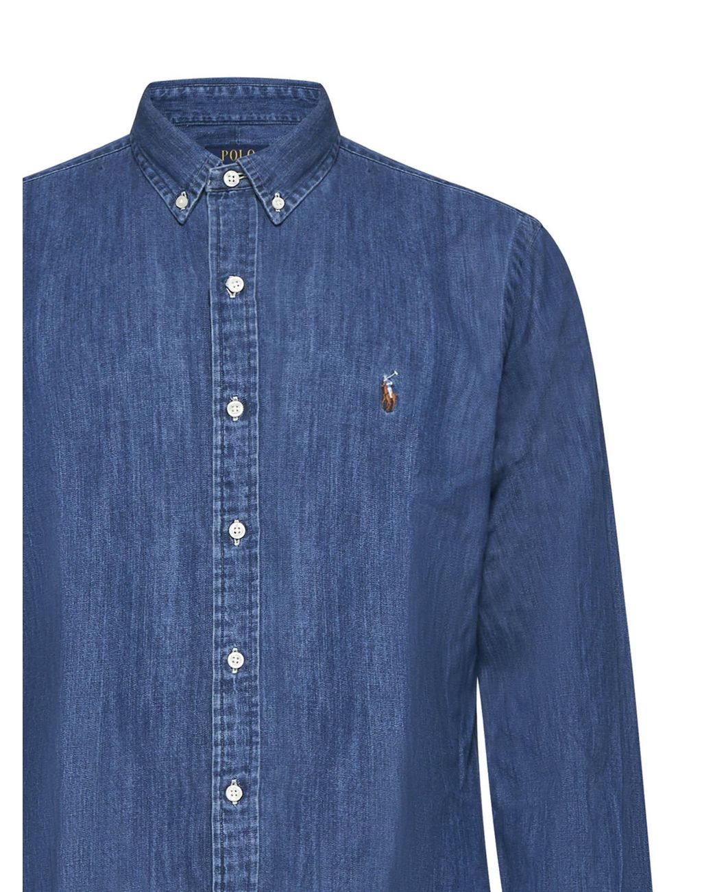 Polo Ralph Lauren Blue Denim Shirt for men