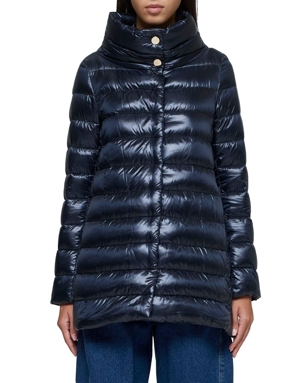 Herno Icons Blue Amelia Quilted Nylon Down Jacket