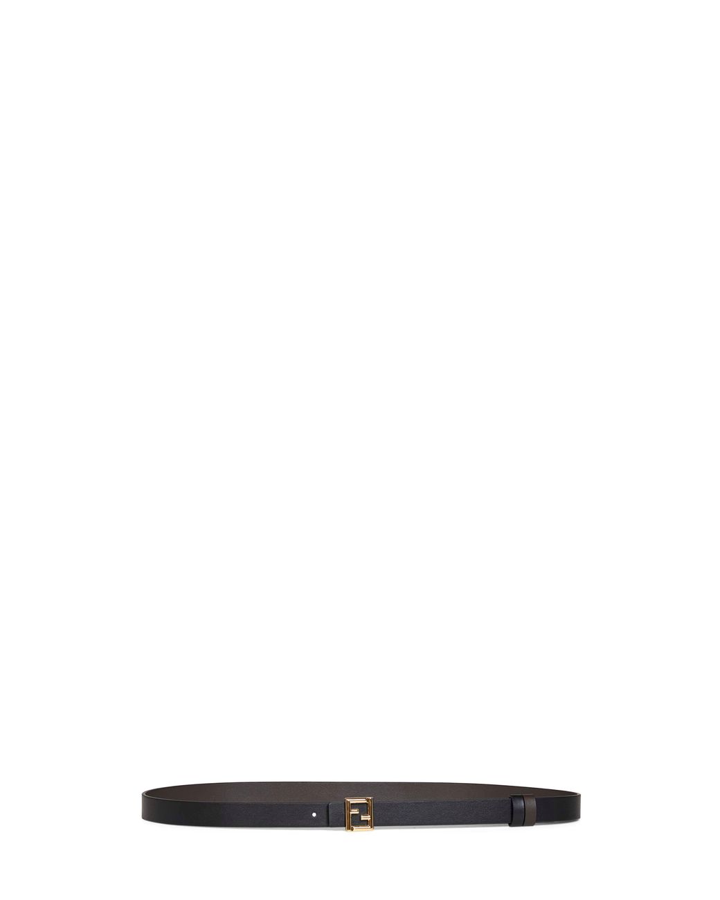 Fendi White And Ebony Leather 20 Mm Reversible Ff Belt