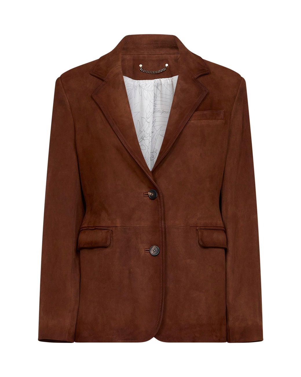 Golden Goose Deluxe Brand Brown Waxed Suede Robyn Blazer