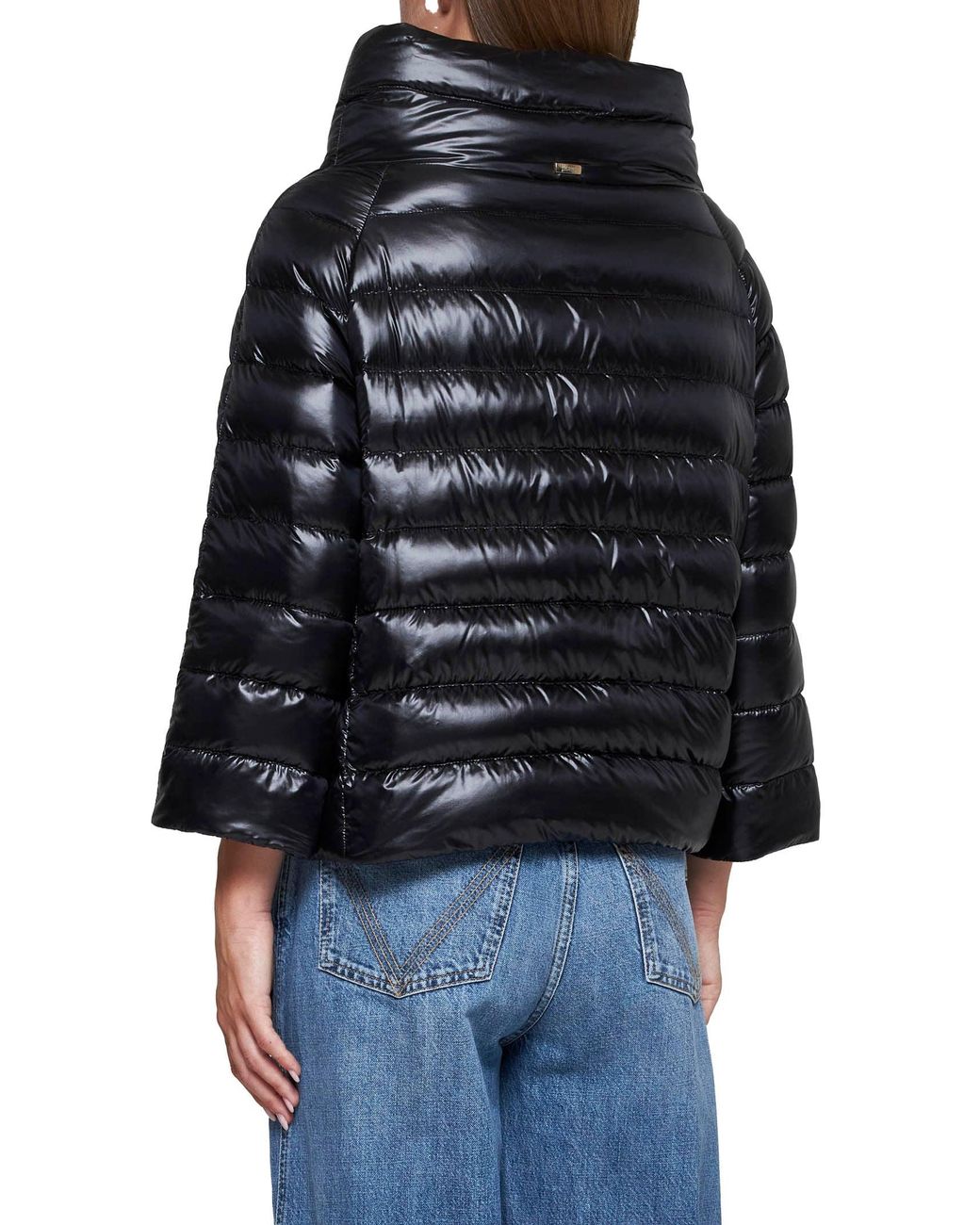 Herno Icons Black Short Sofia Quilted And Padded Nylon Down Jacket<Br