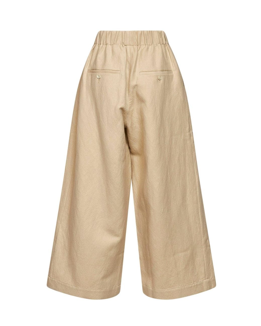 Uma Wang White Linen And Wool Poetic Culotte Trousers