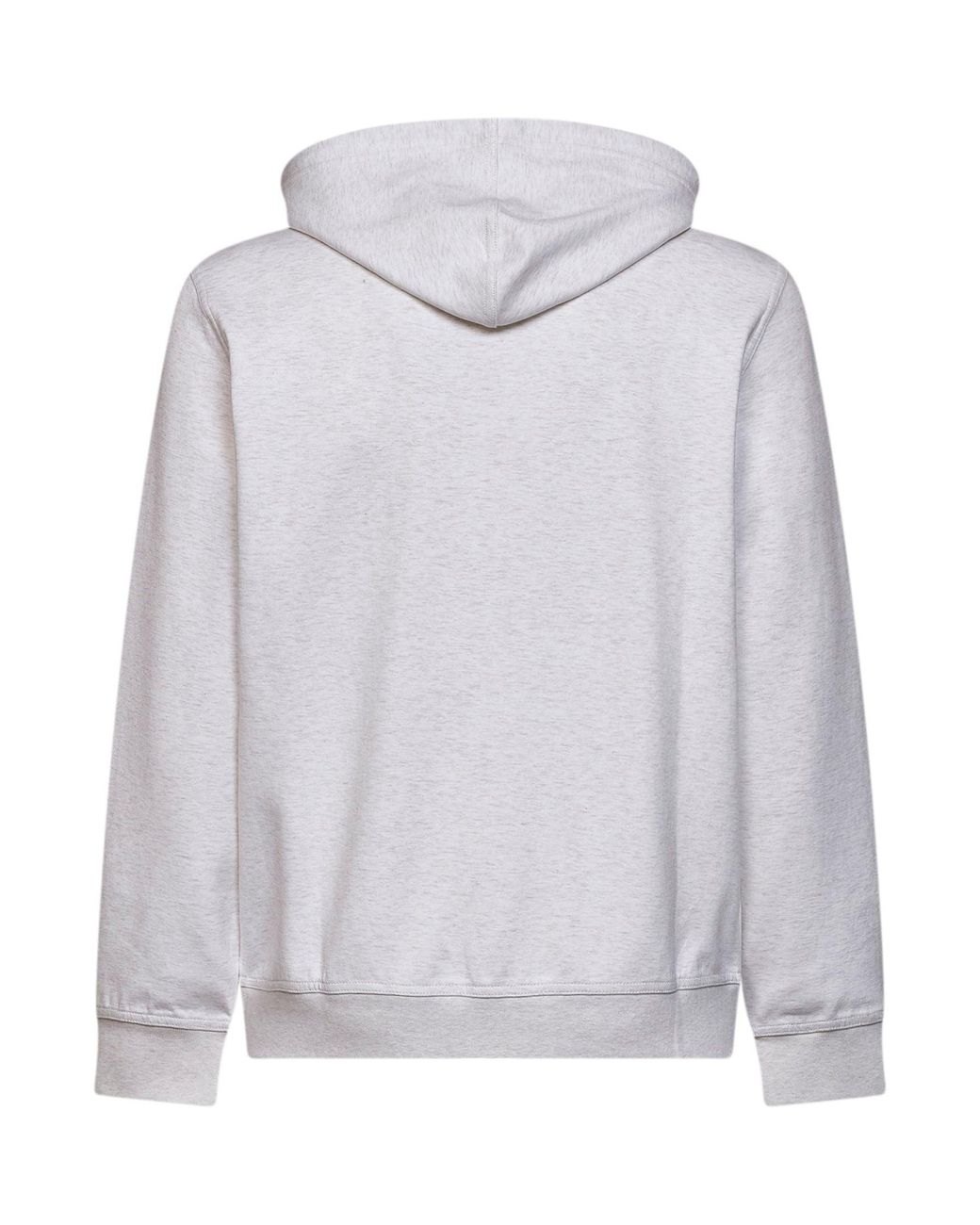 Brunello Cucinelli Gray Travertine Techno Cotton Double Jersey Zip-Up Hoodie for men