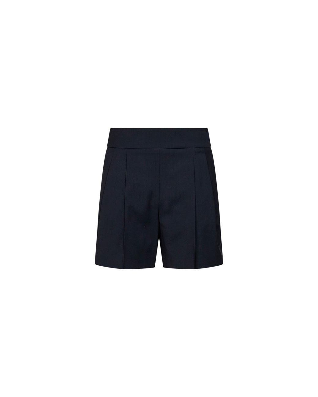 Max Mara Blue Lightweight Wool Canvas Mxmsalute Shorts