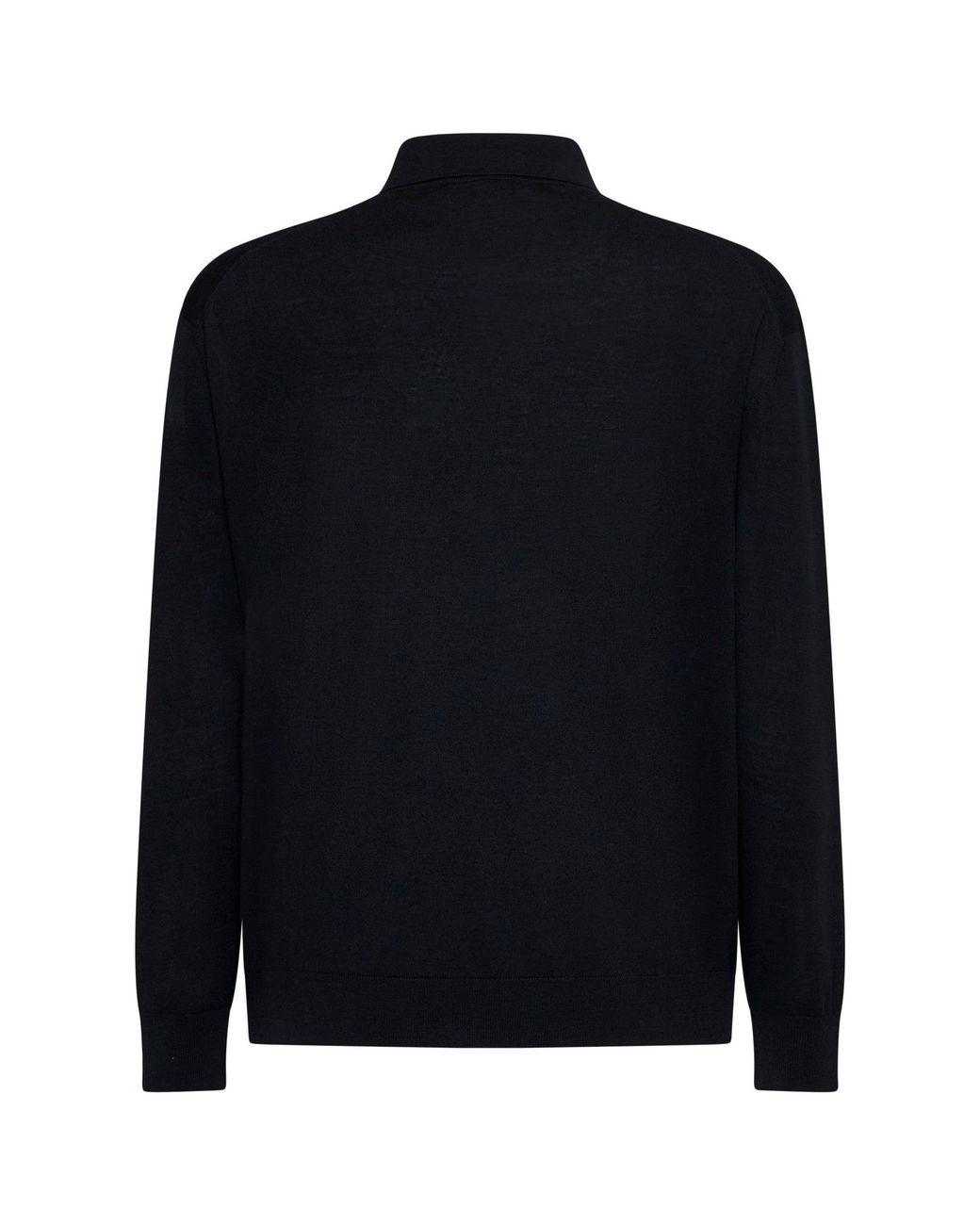 D 40 Blue Virgin Wool Knit Polo Shirt for men