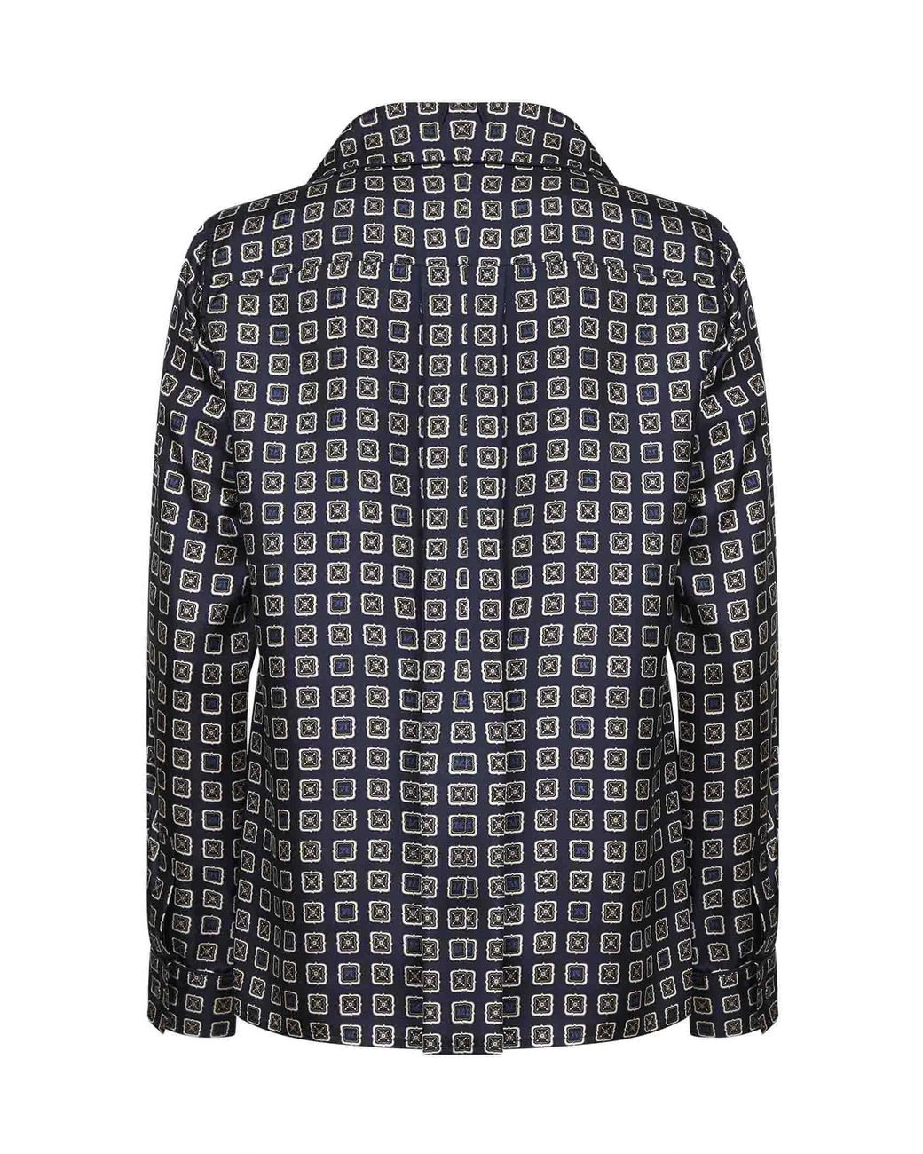 Max Mara Gray Mxmdisco Printed Silk Shirt