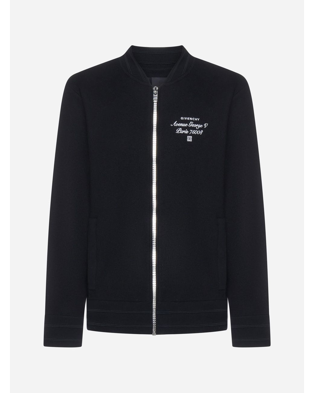 Givenchy Logo Wool Varsity Bomber Jacket in Black for Men | Lyst