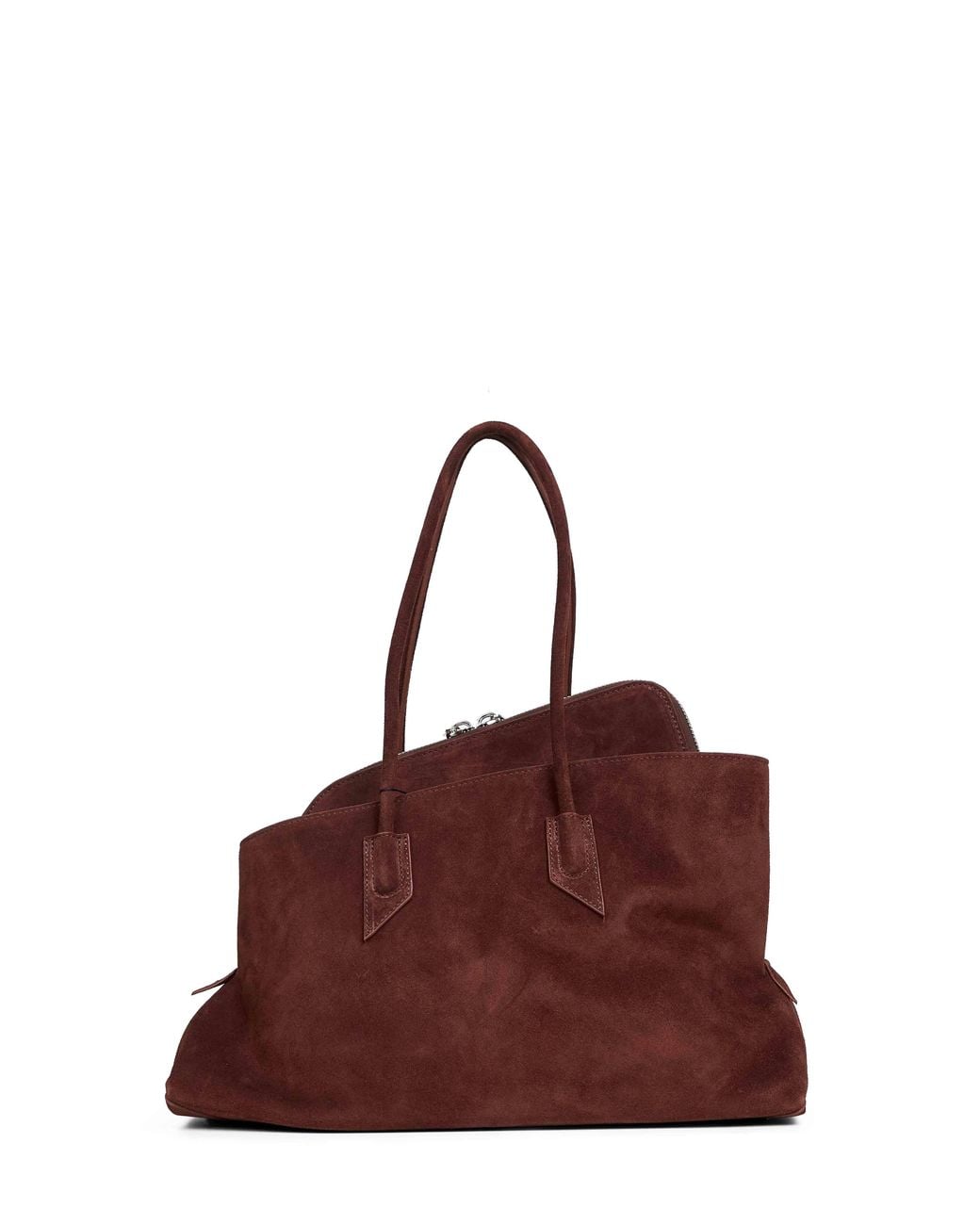 The Attico Brown Light Chocolate "La Passeggiata Medium" Top Handle Bag