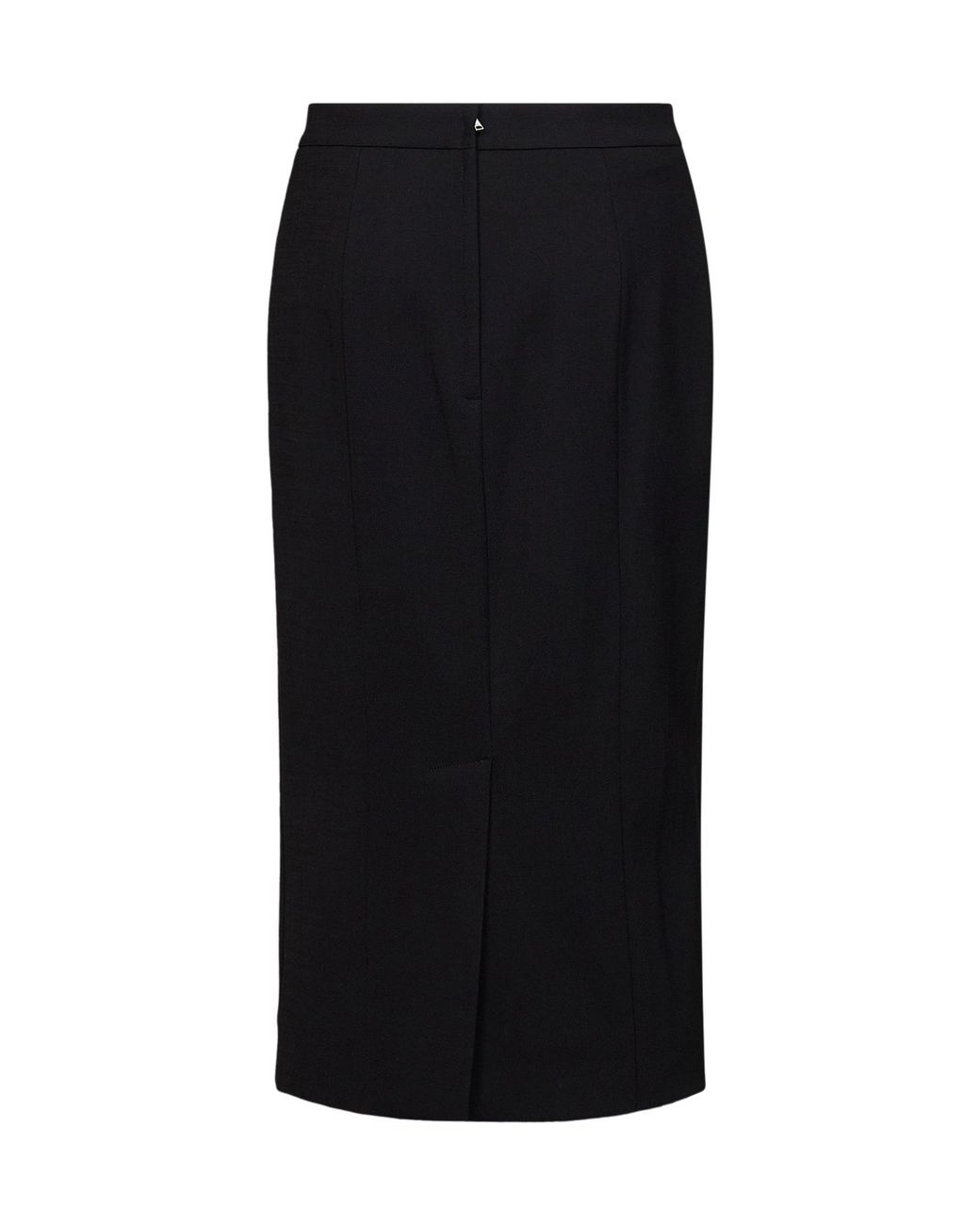 Dolce & Gabbana Black Stretch Wool Midi Pencil Skirt