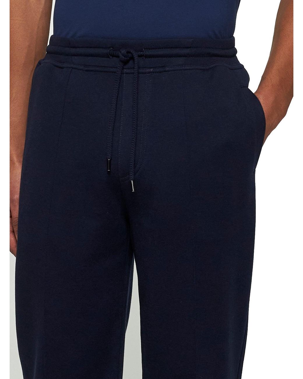 Brunello Cucinelli Blue Fleece Joggers for men